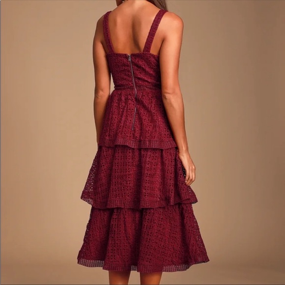 Lulus Crochet Tiered Dress - Picture 9 of 9